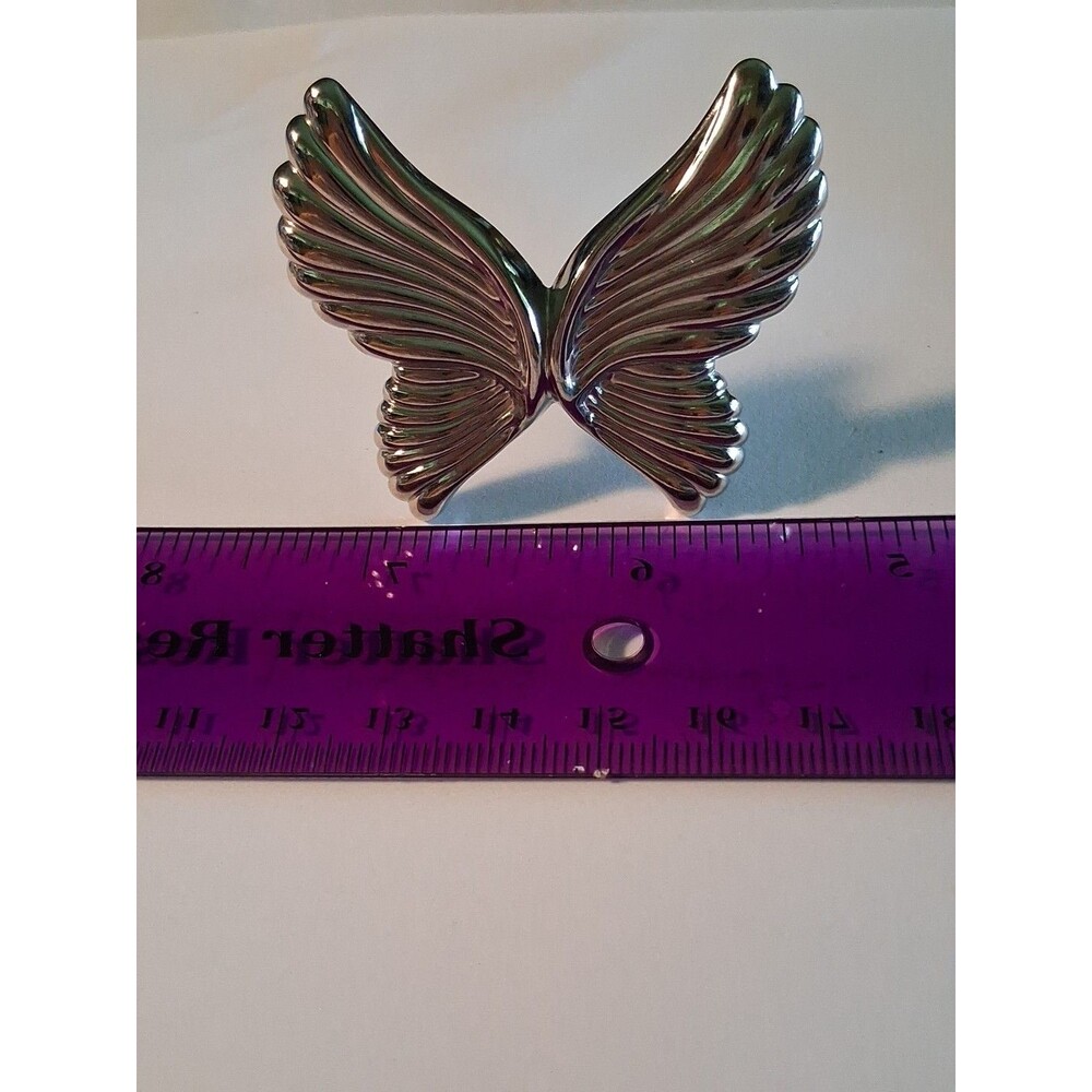 Vintage Avon Sculpted Silver Tone Butterfly Pin 1987